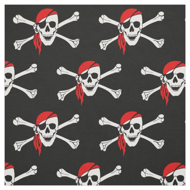 Piratskalle och crossbones tyg (Provkarta)