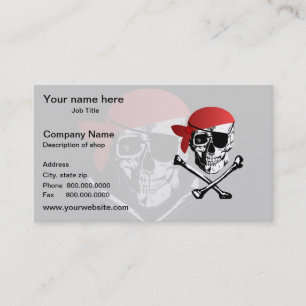 Piratskalle och Crossbones Visitkort