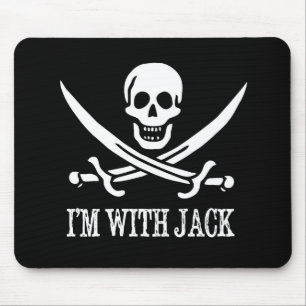 Piratskalle och Crossbonesflagga: "Mig förmiddag Musmatta