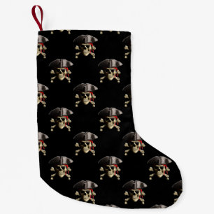Piratskalle och hatt liten julstrumpa