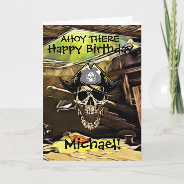 Piratskalle  Skeppskanon Kort (Framsida)