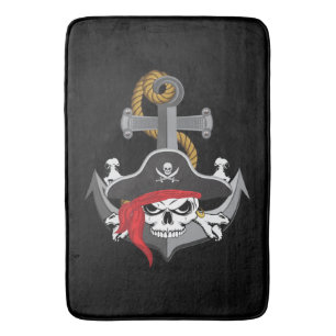 Piratskallen ankrar badrumsmatta
