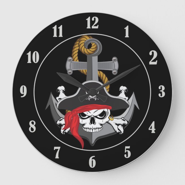 Piratskallen ankrar stor klocka (Framsida)