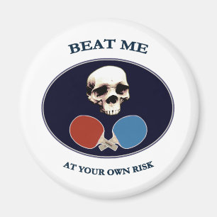Piratskallen slår mig pingen Pong Magnet