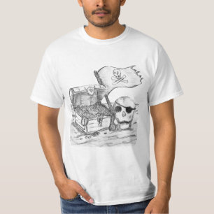 Piratskattescen skiss t shirt