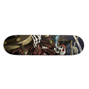 PiratskelettSkateboard Old School Skateboard Bräda 18 Cm