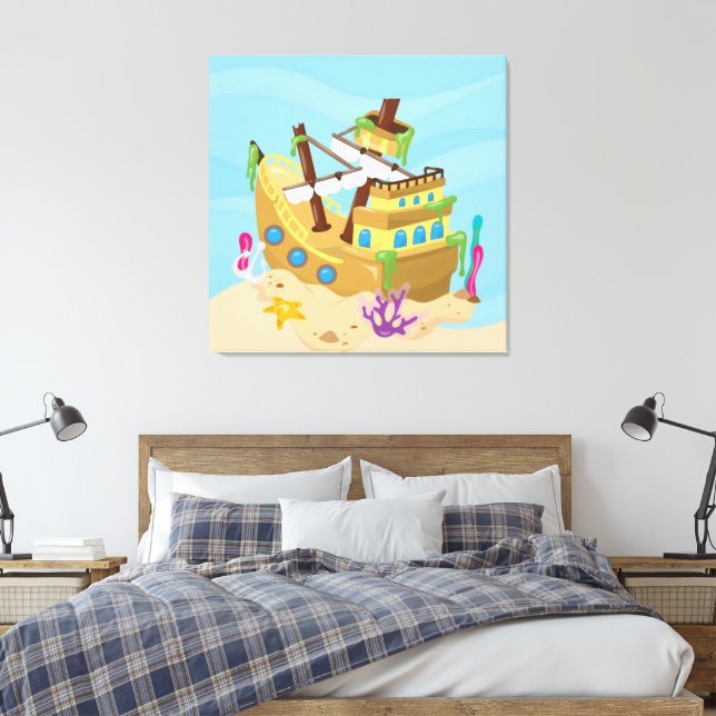 Piratskepp Canvastryck (Insitu (sovrum))
