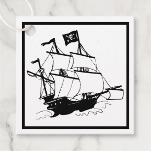 Piratskepp Gåvor Etiketter