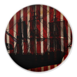 Piratskepp Grunge Randig Skläd dresser Knopp