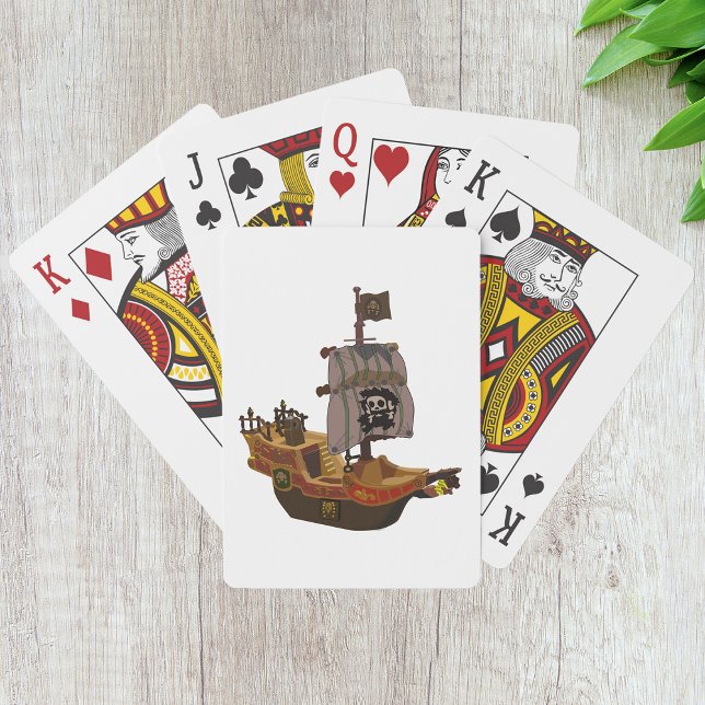 Piratskepp med dödskalleflagga casinokort (Skapare uppladdad)