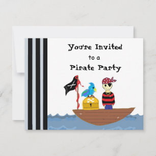 Piratskepp Piratfest Inbjudan