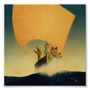 “Piratskeppet” av Maxfield Parrish Fototryck