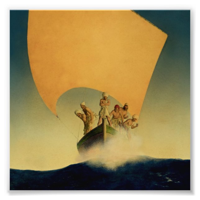 “Piratskeppet” av Maxfield Parrish Fototryck (Framsidan)