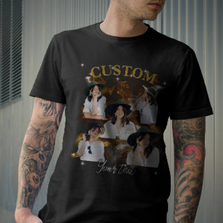 Piratskjorta Rap Stil Vintage Anpassad Foto T-Shir T Shirt