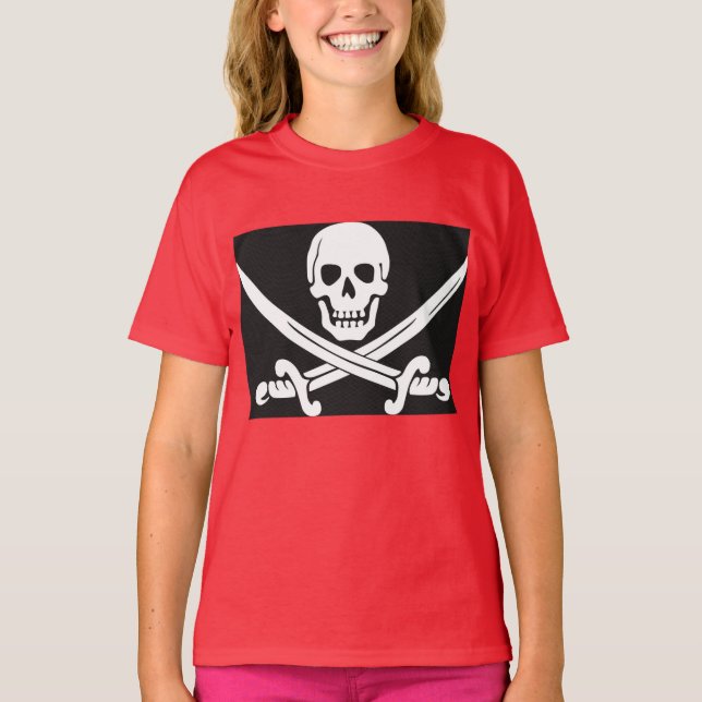 Piratskjortaflickor T Shirt (Framsida)