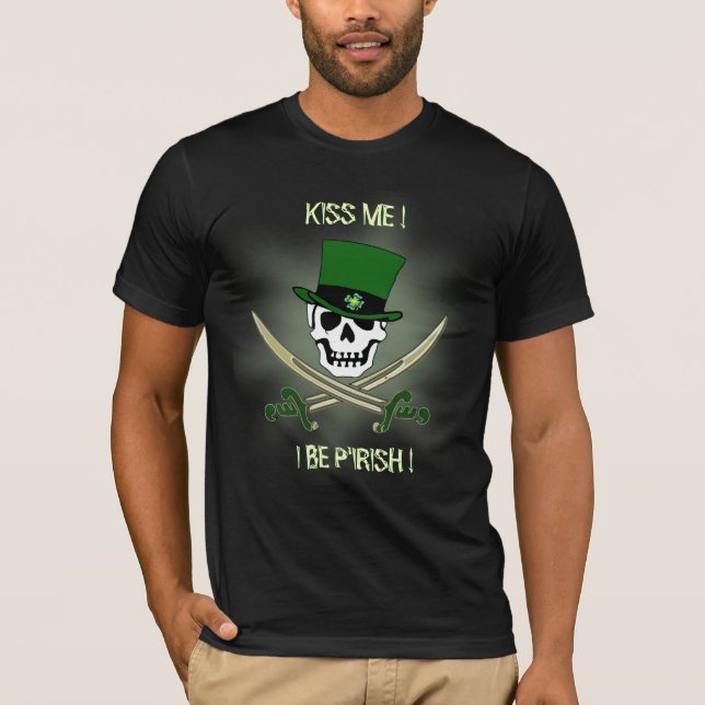 Piratst patricks day kysser mig T-tröja Tröja (Framsida)