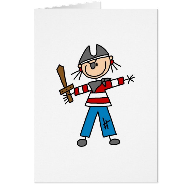 Piratsvärdkort Hälsningskort (Framsidan)