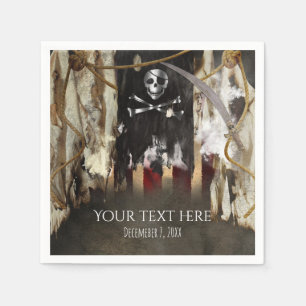 Pirattema födelsedag eller svensexa pappersservett