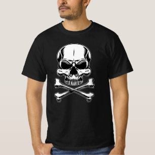 Pirattema Födelsedagsfest Vuxen Skepp Dödskalle T Shirt