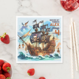 Pirattema med 'Shiver My Timbers' Pappersservett