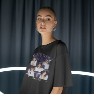 Pirattryckt T-Shirt Rap Stil Vintage Skräddarsydd
