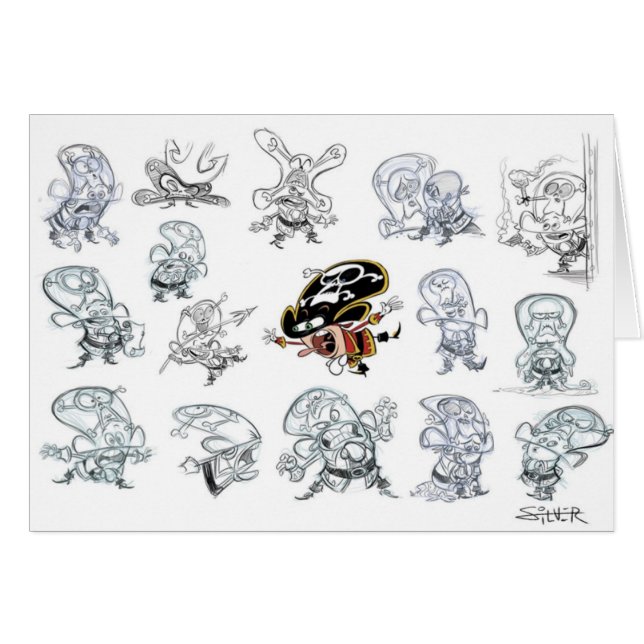 piratunge hälsningskort (Framsidan Horizontal)