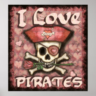 Piratvalentin affisch för dag