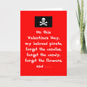Piratvalentin kortet för dag - låt oss festa! helgkort