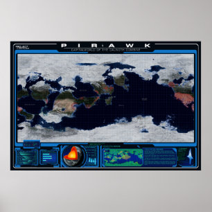 Pirawk Planet Atlas Poster