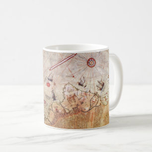 Piri reis forntida karta historiskt mystiskt vinta kaffemugg
