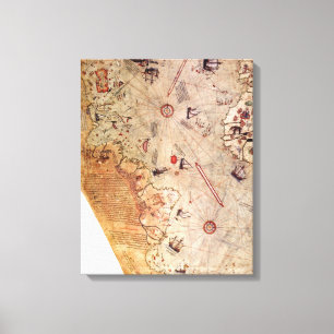 Piri Reis World Map Canvastryck