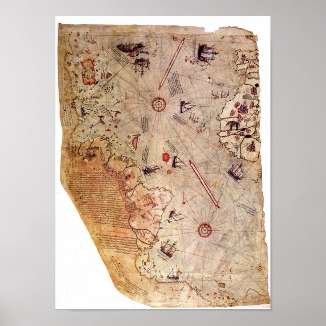 Piri Reis World Map Poster (Framsidan)