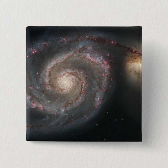 Pirlpoolgalaxi (M51) och komplementgalaxi Knapp (Framsida)