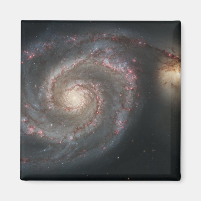 Pirlpoolgalaxi (M51) och komplementgalaxi Magnet (Framsidan)