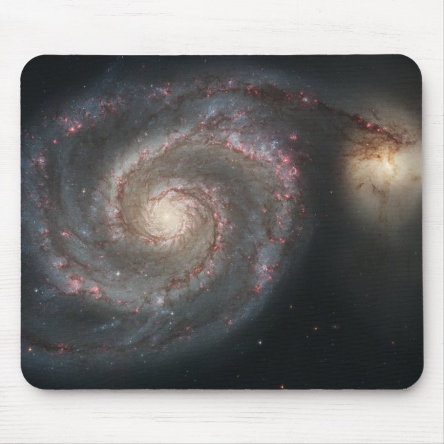 Pirlpoolgalaxi (M51) och komplementgalaxi Musmatta (Framsidan)