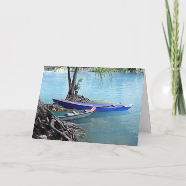 pirogueshälsningkort kort (Framsida)