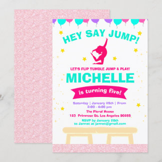 Pirouett Rosa Balettflickor Gymnastik Födelsedag Inbjudningar