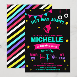 Pirouette Cute Ballerina Gymnastics Girls Birthday Inbjudningar