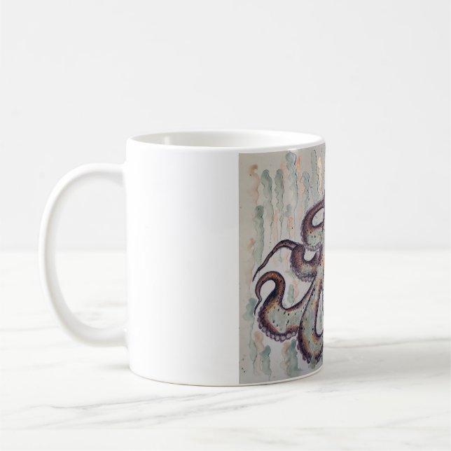 Pirrig bläckfisk kaffemugg (Vänster)