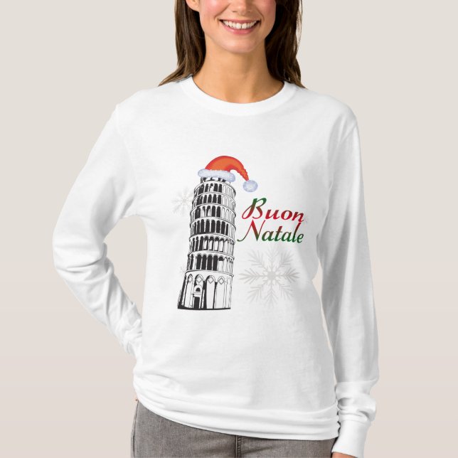 Pisa Buon Natale T-shirt (Framsida)