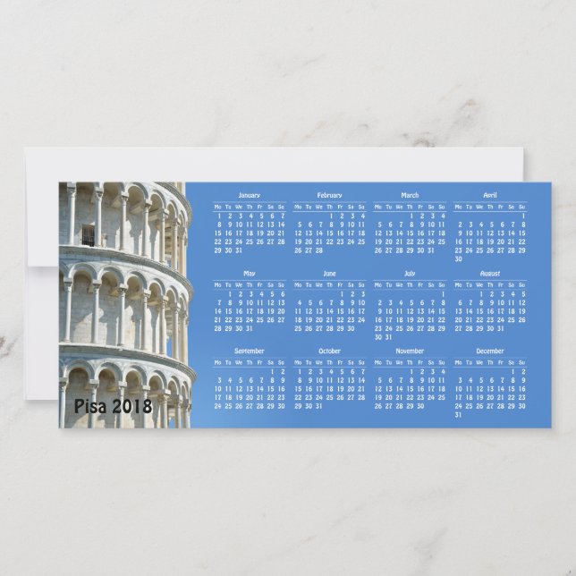Pisa, Italien 2018-kalender (Framsida)