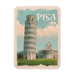 Pisa Italien - Leaning Torn, Piazza dei Miracoli Magnet