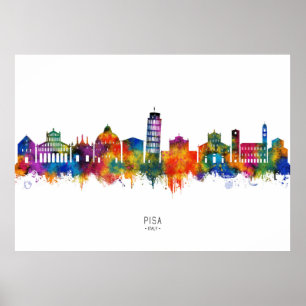 Pisa Italien Skyline Poster