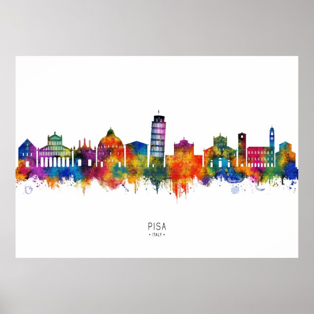 Pisa Italien Skyline Poster (Framsidan)