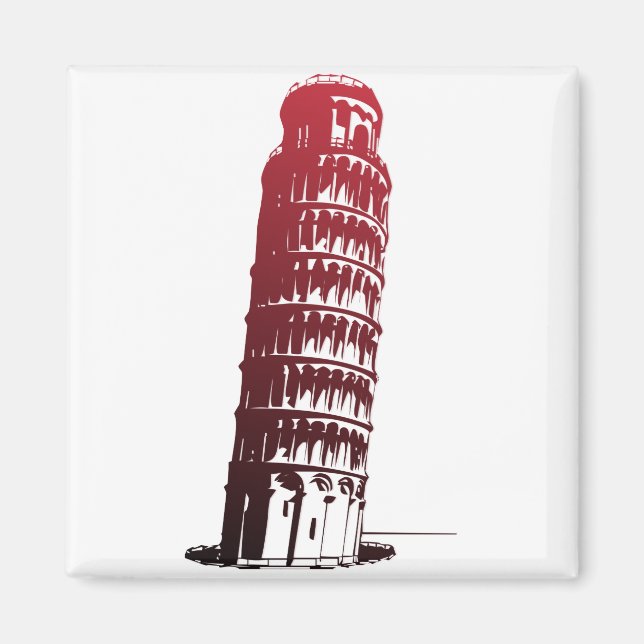 Pisa Italien Torn Leaning Europe Magnet (Framsidan)