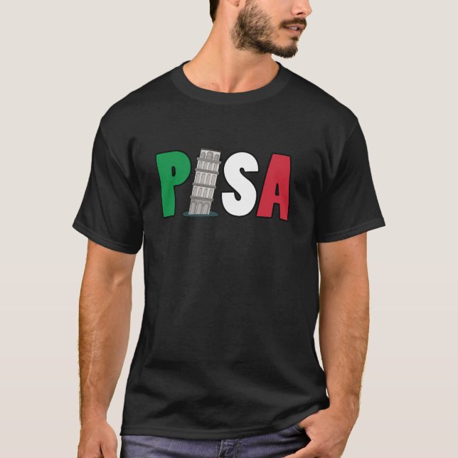 Pisa leaning torn i Italien T Shirt (Framsida)
