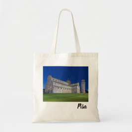 Pisa Leaning Torn Night Panorama Italien Gift Tygkasse