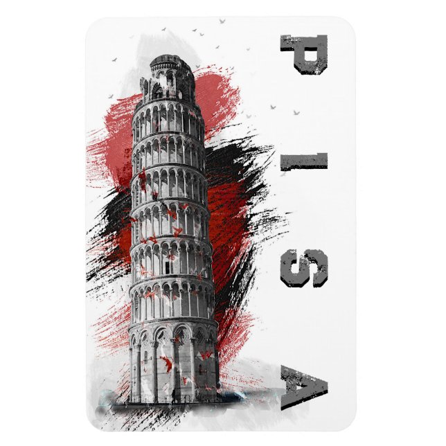 Pisa Leaning Torn Souvenir Magnet (Vertikal)