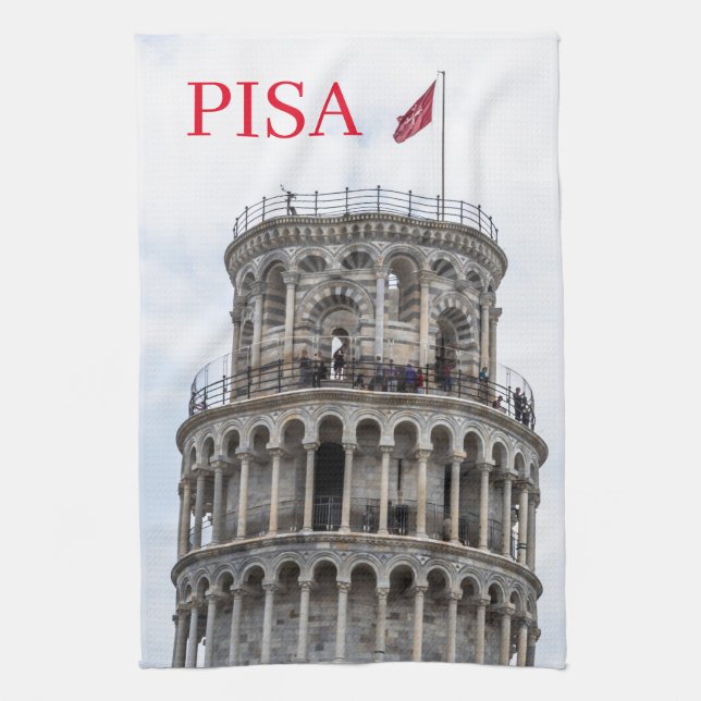 Pisa Leaning Torn te towel Kökshandduk (Vertikal)