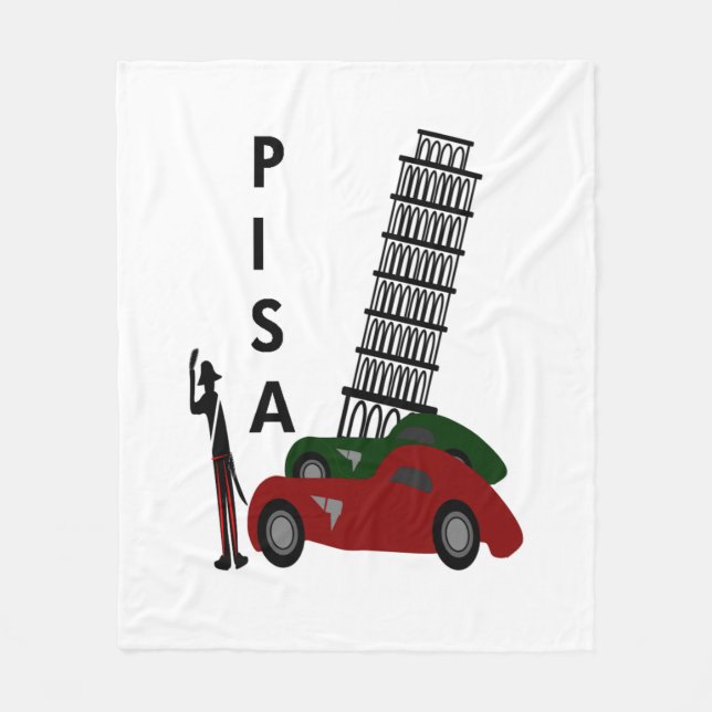 Pisa stad fleecefilt (Framsidan)